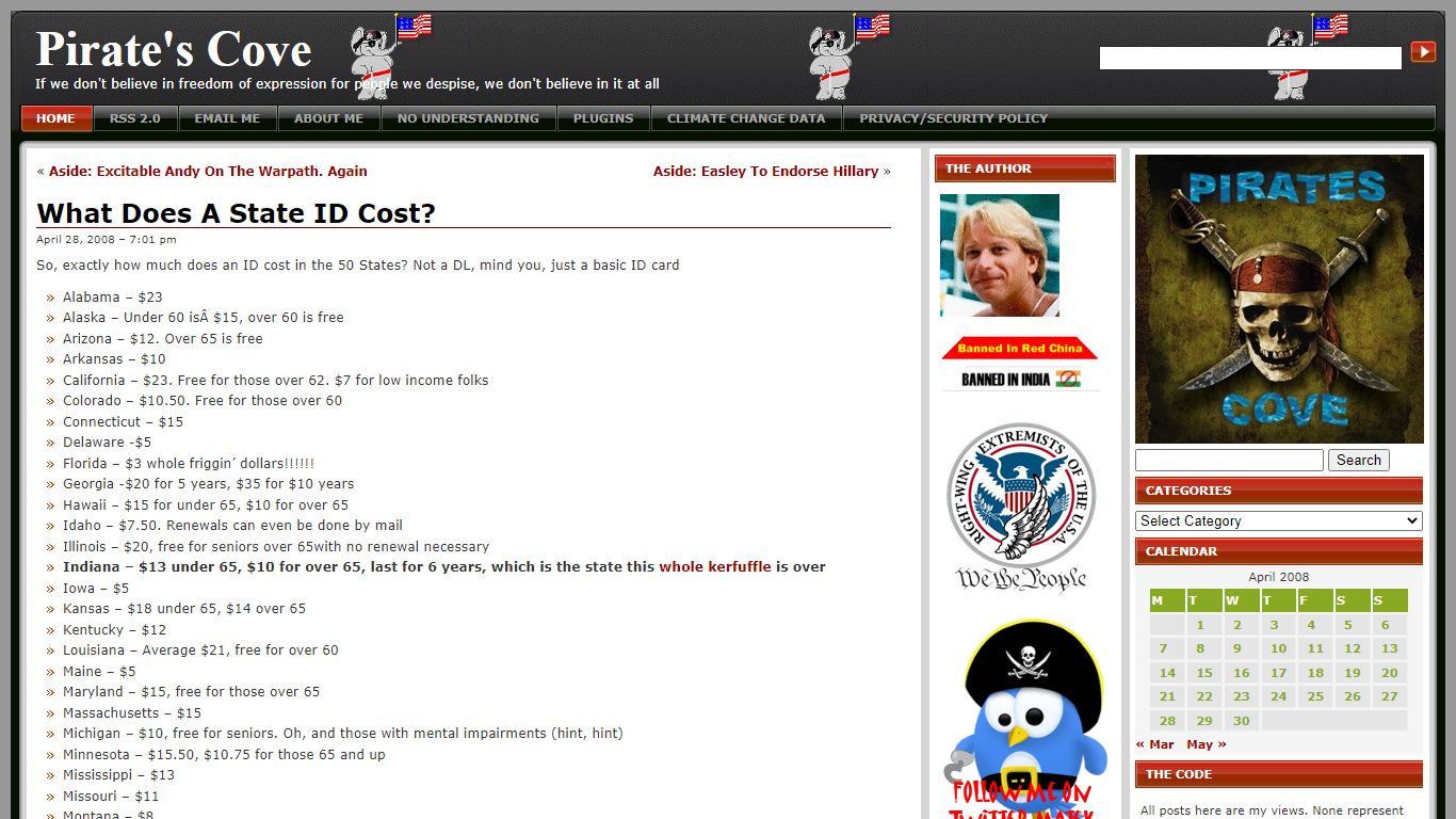 What Does A State ID Cost? - Pirate's Cove » Pirate's Cove